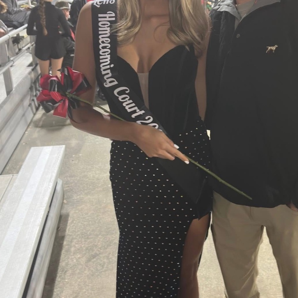 Johnathan Kayne Black Embellished Prom Dress